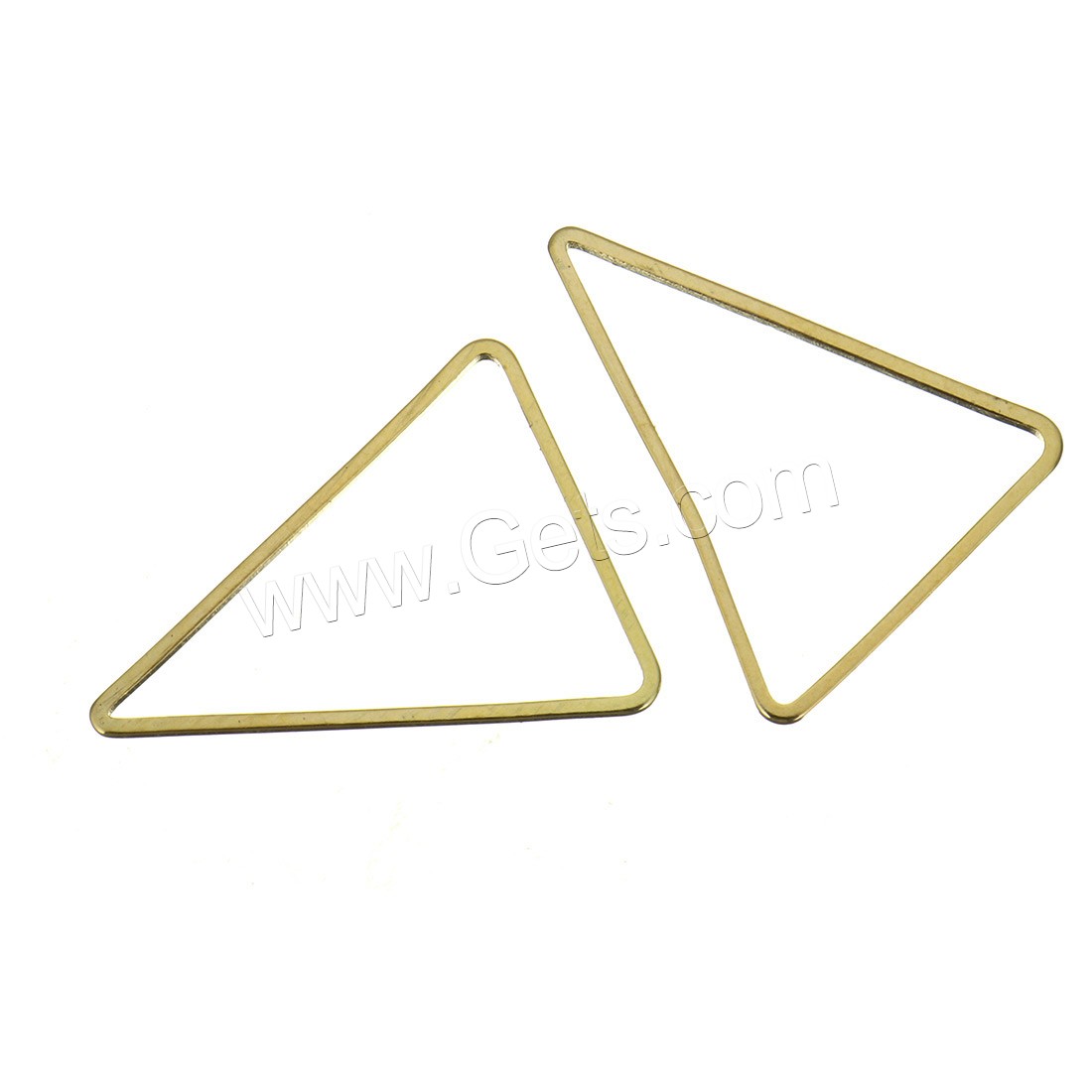 リンク ブラスリング, 銅, 三角形, メッキ, 異なるサイズの選択 & 1/1 ループ, 無色, 売り手 パソコン