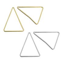Brass Linking Ring, Triangle, plated & 1/1 loop 