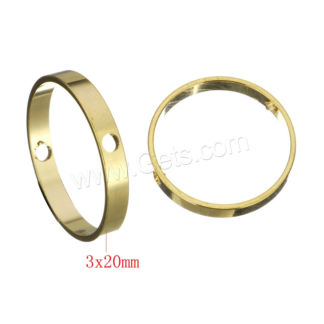 Filigree Brass Connector, Donut, gold color plated, different size for choice & 1/1 loop, Hole:Approx 1mm, Sold By PC