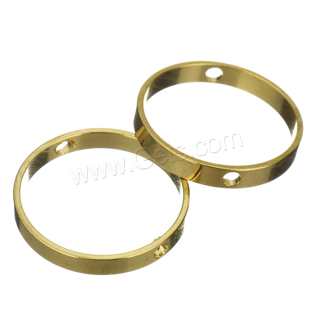 Filigree Brass Connector, Donut, gold color plated, different size for choice & 1/1 loop, Hole:Approx 1mm, Sold By PC