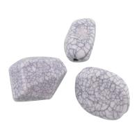 Acryl Perle, imitierter Türkis & verschiedene Größen vorhanden, weiß, Bohrung:ca. 0.5-1mm, ca. 190PCs/Tasche, verkauft von Tasche