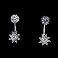 Cubic Zirconia Micro Pave Brass Earring, Vase, platinum plated, detachable & micro pave cubic zirconia & for woman, nickel, lead & cadmium free, 15mm 