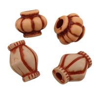 Imitation Holz Acryl-Perlen, Acryl, Holzimitat & verschiedene Größen vorhanden, Bohrung:ca. 2-1mm, ca. 110PCs/Tasche, verkauft von Tasche