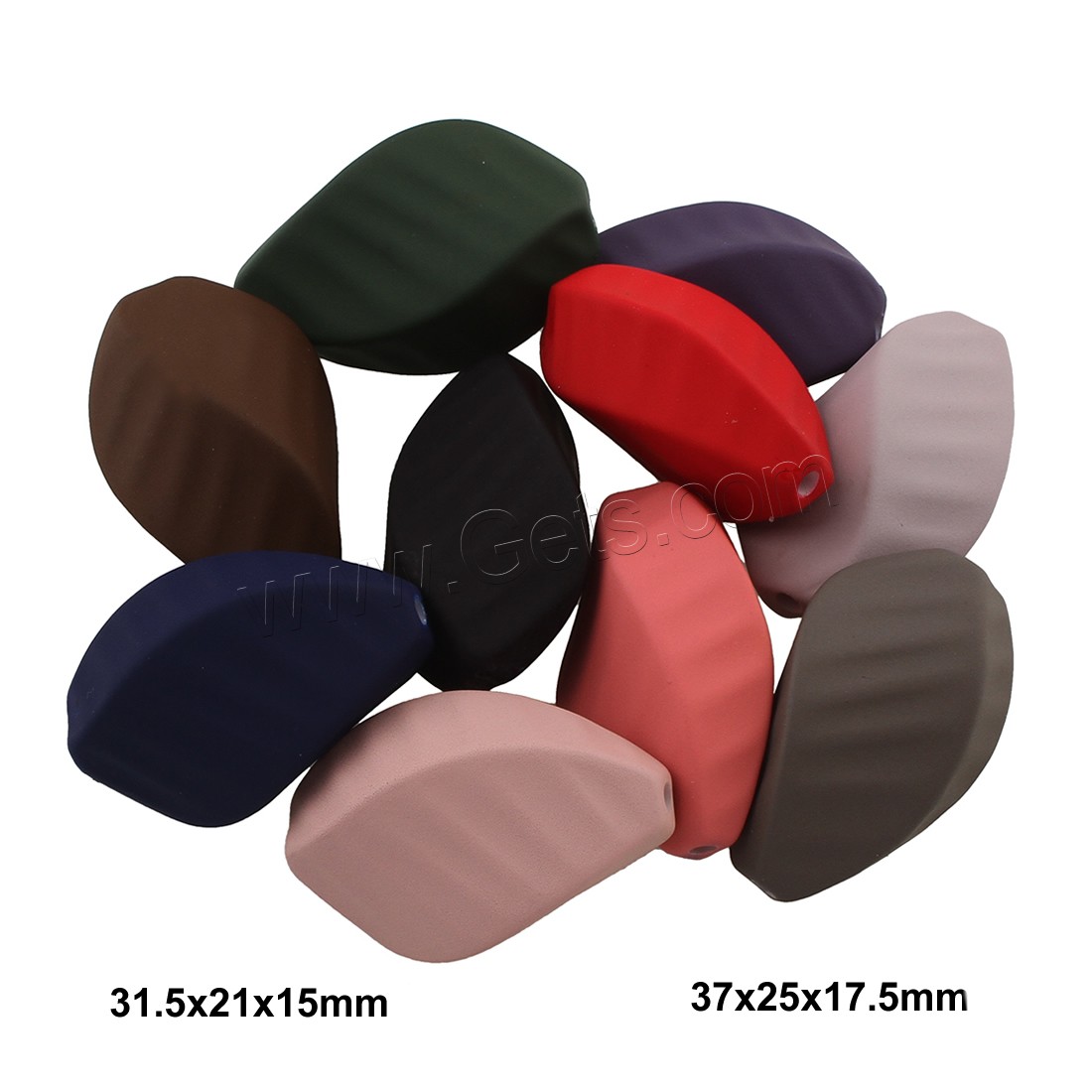 Прорезиненные акриловые бусины, Акрил, разный размер для выбора & прорезиненные, разноцветный, отверстие:Приблизительно 2mm, продается сумка