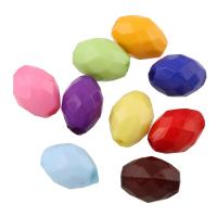 Solide Acryl Perlen, Volltonfarbe, gemischte Farben, 10x7x7mm, Bohrung:ca. 1mm, ca. 1600PCs/Tasche, verkauft von Tasche
