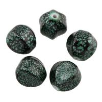 Solide Acryl Perlen, Volltonfarbe, grün, 13x14x14mm, Bohrung:ca. 1mm, ca. 430PCs/Tasche, verkauft von Tasche