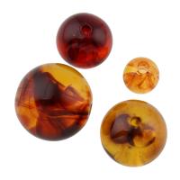 Imitation Amber Acrylic Beads, Round Approx 1mm 