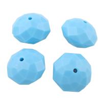 Solide Acryl Perlen, Volltonfarbe, blau, 15.5x22x22mm, Bohrung:ca. 1mm, ca. 118PCs/Tasche, verkauft von Tasche
