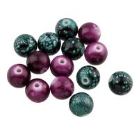 Solide Acryl Perlen, rund, Volltonfarbe, keine, 9x10x10mm, Bohrung:ca. 1mm, ca. 885PCs/Tasche, verkauft von Tasche