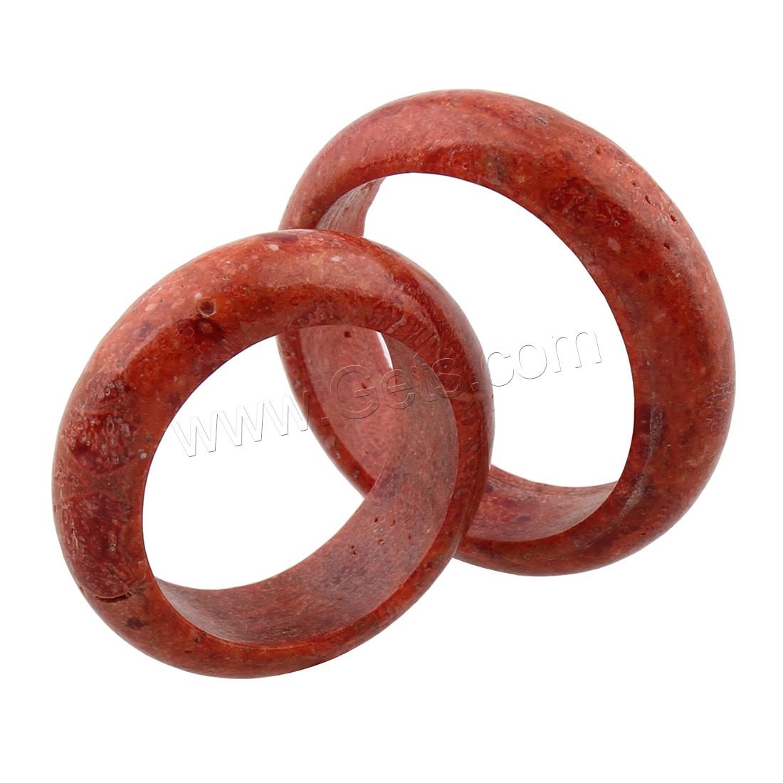 Natural Coral Finger Ring, Donut, Unisex & different size for choice, 8mm, Sold By Strand