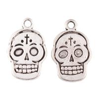 Zinc Alloy Skull Pendants, antique silver color plated, lead & cadmium free Approx 1mm 