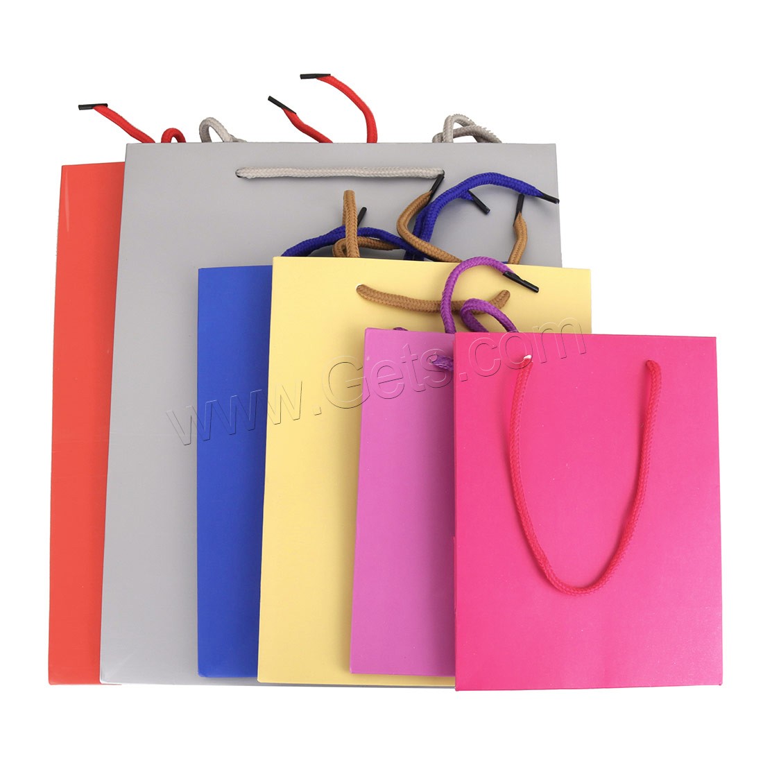 ギフト ショッピング バッグ, ペーパー, とともに ナイロンコード, 長方形, 異なるサイズの選択, 無色, 12パソコン/バッグ, 売り手 バッグ