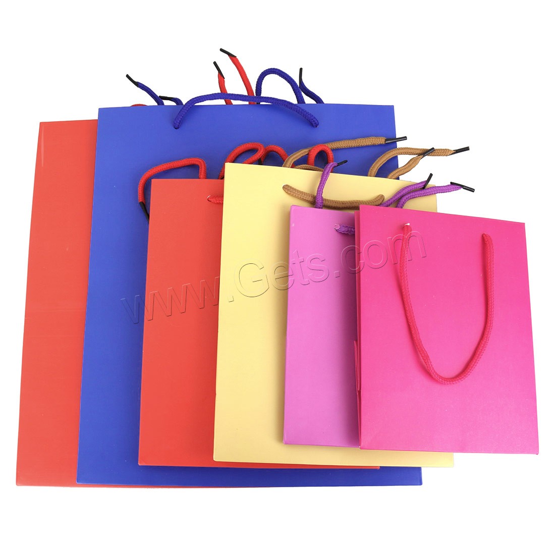 ギフト ショッピング バッグ, ペーパー, とともに ナイロンコード, 長方形, 異なるサイズの選択, 無色, 12パソコン/バッグ, 売り手 バッグ