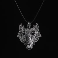 Rhinestone Zinc Alloy Necklace, with PU Leather, zinc alloy lobster clasp, with 1.9lnch extender chain, Wolf, antique silver color plated, for woman & with rhinestone 450mm Approx 17.7 Inch 