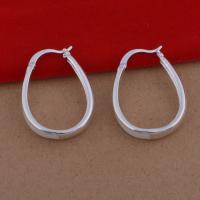 Brass Lever Back Earring, real silver plated, for woman & enamel lead & cadmium free 