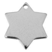 Звезда кулон из нержавеющей стали, нержавеющая сталь, Гексаграмма, оригинальный цвет отверстие:Приблизительно 1.5mm, продается PC