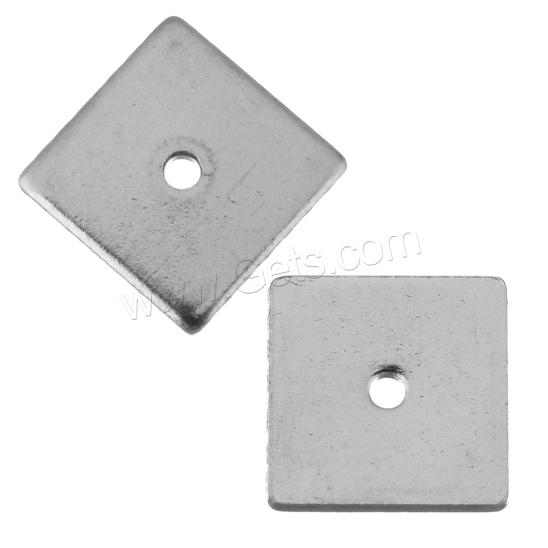 Stainless Steel Spacer Bead,  Square, different size for choice, original color, Hole:Approx 1mm, Sold By PC