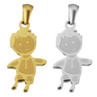 Stainless Steel Pendants, Boy, plated, polished Approx 