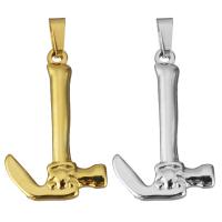 Stainless Steel Pendants, hammer, plated, polished Approx 