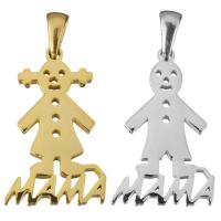 Stainless Steel Pendants, Character, plated, polished Approx 