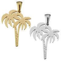Stainless Steel Pendants, Palm Tree, plated, polished Approx 