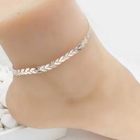 Zinc Alloy Anklet, zinc alloy lobster clasp, with 1.9lnch extender chain, plated, for woman 200mm Approx 7.8 Inch 