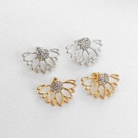 Zinc Alloy Rhinestone Drop Earring, plated, detachable & for woman & with rhinestone 