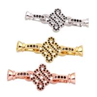 Brass Fold Over Clasp, plated, micro pave cubic zirconia nickel, lead & cadmium free Approx 1mm 