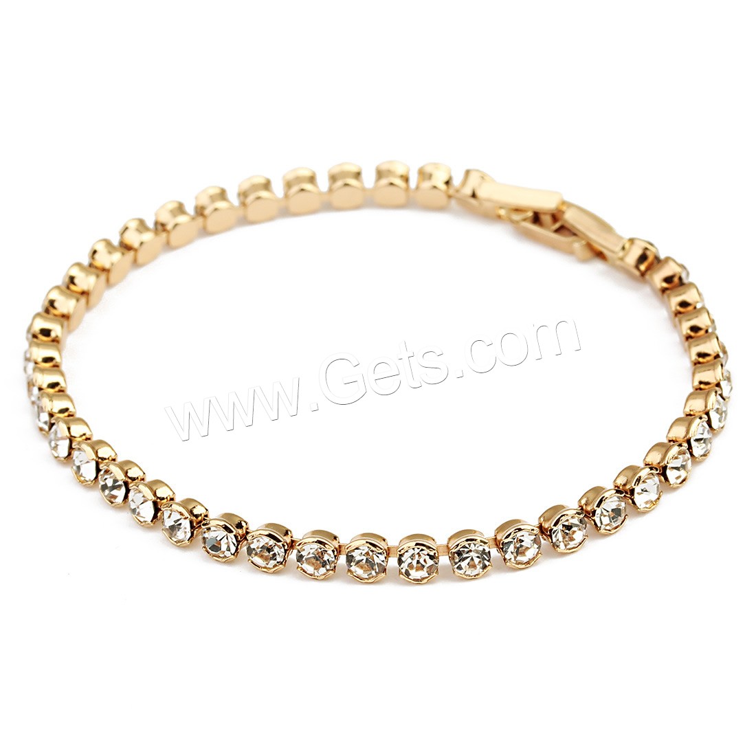 Rhinestone Brass Bracelets, plated, different length for choice & for woman & with rhinestone, more colors for choice, nickel, lead & cadmium free, Sold By Strand