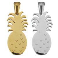 Stainless Steel Pendants, Pineapple, plated, polished Approx 
