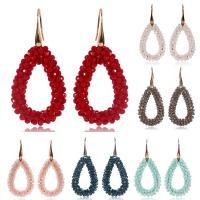 Crystal Drop Earring, with Zinc Alloy, Teardrop, plated, for woman & faceted 