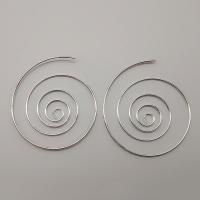Zinklegierung Ohrring Wickeln, plattiert, für Frau, keine, 50x50mm, verkauft von Paar