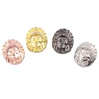 Cubic Zirconia Micro Pave Brass Beads, Face, plated, micro pave cubic zirconia nickel, lead & cadmium free Approx 1mm 
