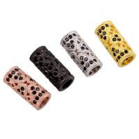 Cubic Zirconia Micro Pave Brass Beads, Column, plated, micro pave cubic zirconia nickel, lead & cadmium free Approx 