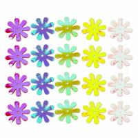 paillettes en plastique, fleur, couleurs mélangées, 20mm, Environ Vendu par sac