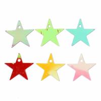 Plastic Sequin Beads, Star, mixed colors, 15mm, Approx 