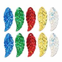 Plastic Sequin Beads, Leaf, mixed colors Approx 