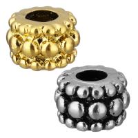 Edelstahl European Perlen, Rad, plattiert, ohne troll, keine, 12x8x12mm, Bohrung:ca. 5mm, verkauft von PC