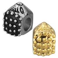 Edelstahl European Perlen, plattiert, ohne troll, keine, 8x12x9mm, Bohrung:ca. 5mm, verkauft von PC
