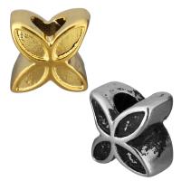Edelstahl European Perlen, Schmetterling, plattiert, ohne troll, keine, 11.5x11x9mm, Bohrung:ca. 5mm, verkauft von PC