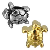 Edelstahl European Perlen, Schildkröter, plattiert, ohne troll, keine, 12x13x9mm, Bohrung:ca. 5mm, verkauft von PC