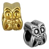 Stainless Steel European Beads, Owl, plated, without troll Approx 5mm 