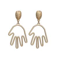 Zinc Alloy Drop Earring, gold color plated, vintage & for woman & hollow 