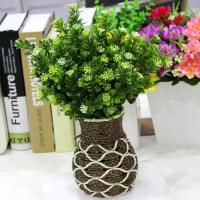 Planta artificial, Plástico, con Flor de seda, Ramo de la, hecho a mano, verde, 350mm, 30PCs/Grupo, Vendido por Grupo