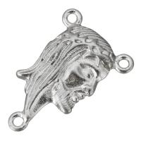 Stainless Steel Charm Connector, Character, 1/2 loop, original color Approx 1.5mm 