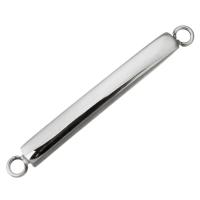 Stainless Steel Connector Bar, Rectangle, 1/1 loop, original color Approx 1.5mm 