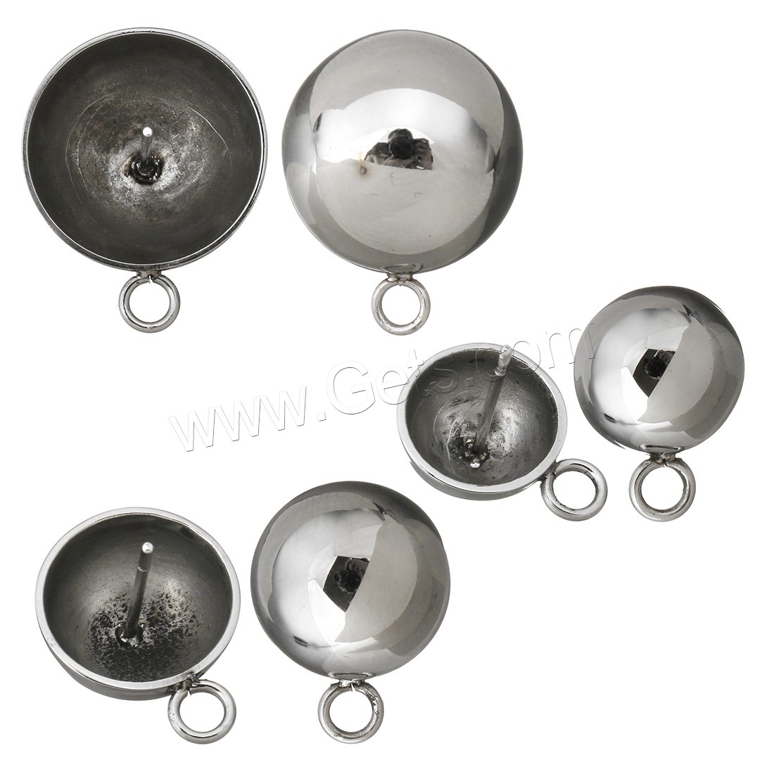 Stainless Steel Peg Bail, different size for choice, original color, Hole:Approx 2mm, Sold By PC