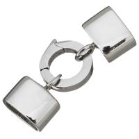 Stainless Steel Fold over Clasp, with cord tip, original color, 40mm Inner Approx 
