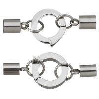 Stainless Steel Fold over Clasp & with end cap, original color 