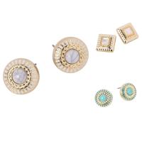 Acrylic Stud Earring, with Rhinestone Clay Pave, stainless steel post pin & for woman 12-15mm 